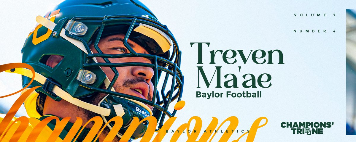 Baylor Football (@bufootball) on Twitter photo "Baylor helped me find my faith, myself, and my love for football again through many challenges on and off the field."
✍️ A Champions' TriBUne written by <a href="/TrevenMaae/">Treven Ma'ae</a>
baylorbea.rs/4cRqLAY
#SicEm "Baylor helped me find my faith, myself, and my love for football again through many challenges on and off the field."
✍️ A Champions' TriBUne written by <a href="/TrevenMaae/">Treven Ma'ae</a>
baylorbea.rs/4cRqLAY
#SicEm