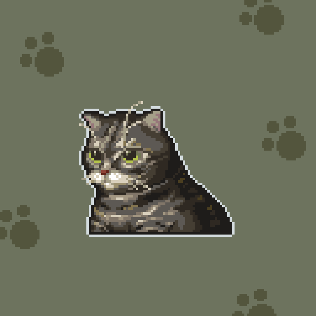 ten_ode's tweet photo. 飼っていた実家の猫ちゃんをドット化 part4

果たしていつ終わるのでしょうか。
#ドット絵 #pixelart https://t.co/aGAd1JDLYK