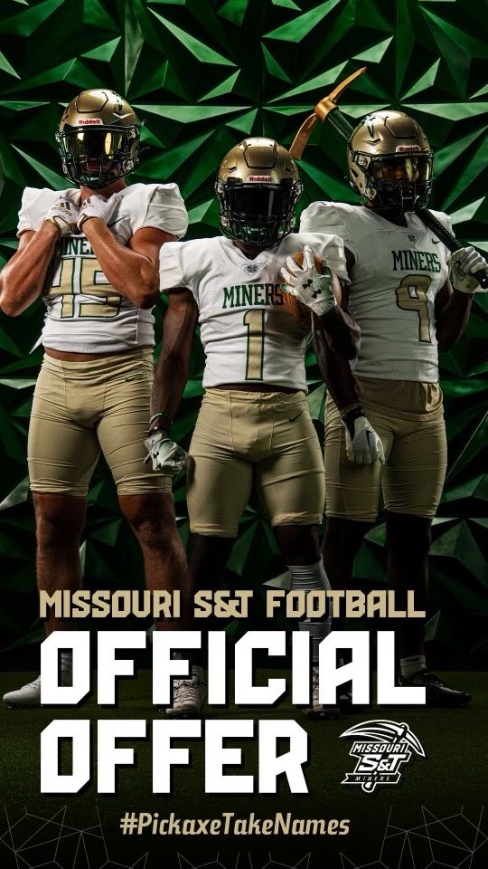 Blessed to be offered by Missouri S&amp;T <a href="/MSTCoachJordan/">Owen Jordan</a>