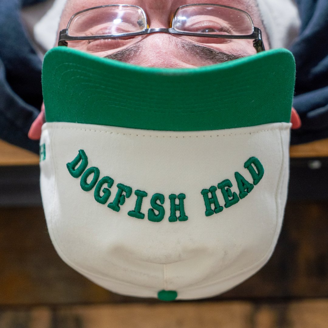 dogfishbeer's tweet photo. Our exclusive, limited-edition merch item for the month just dropped in the online shop ... and it's bound to turn your world upside down! This Dogfish Head limited-edition snapback is available now ONLY in our online shop at https://t.co/EMyeaxmS2h. 🧢🍻💚#30OffCenteredYears https://t.co/LGVvvVQj5n