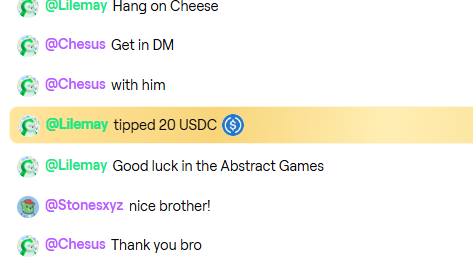 ✳️Men are also getting paid on Abstract. 😂🤣😂

I just received a massive tip from <a href="/LilemayNFT/">Li Le May</a> so I can join the <a href="/AbstractChain/">Abstract</a> Games ticket mint today. 

 portal.abs.xyz/stream/Cheese