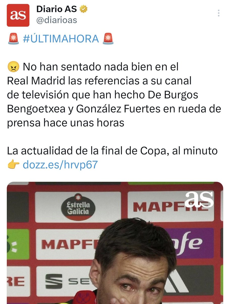 Torren__'s tweet photo. En Real Madrid TV le hacen un video a De Burgos Bengoetxea poniendo en duda su trabajo y su profesionalidad y es al Real Madrid al que le sienta mal que el aludido nombre el canal. Nunca pierden. Lo de esta mafia y sus panfletos de mierda no tiene nombre. https://t.co/ZtxJD0BUft