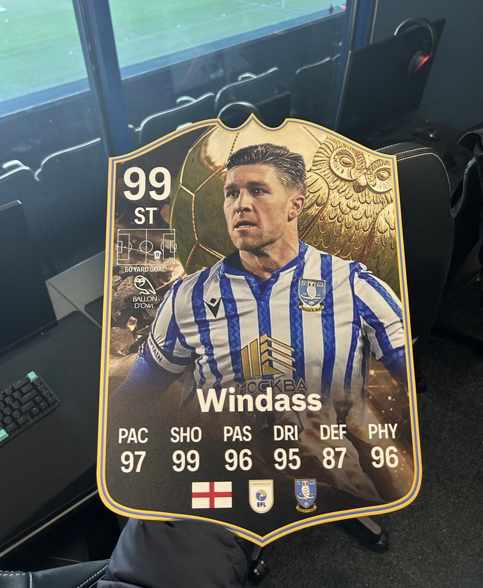 Cheeky competition to win this down below! 
To mark the occasion and significance of the goal at Hillsborough we added the place he scored and in homage to the puskas award Josh poked at the wanting …we added a more suited award 😎 The Ballon D’OWL 🦉

If want this signed item.