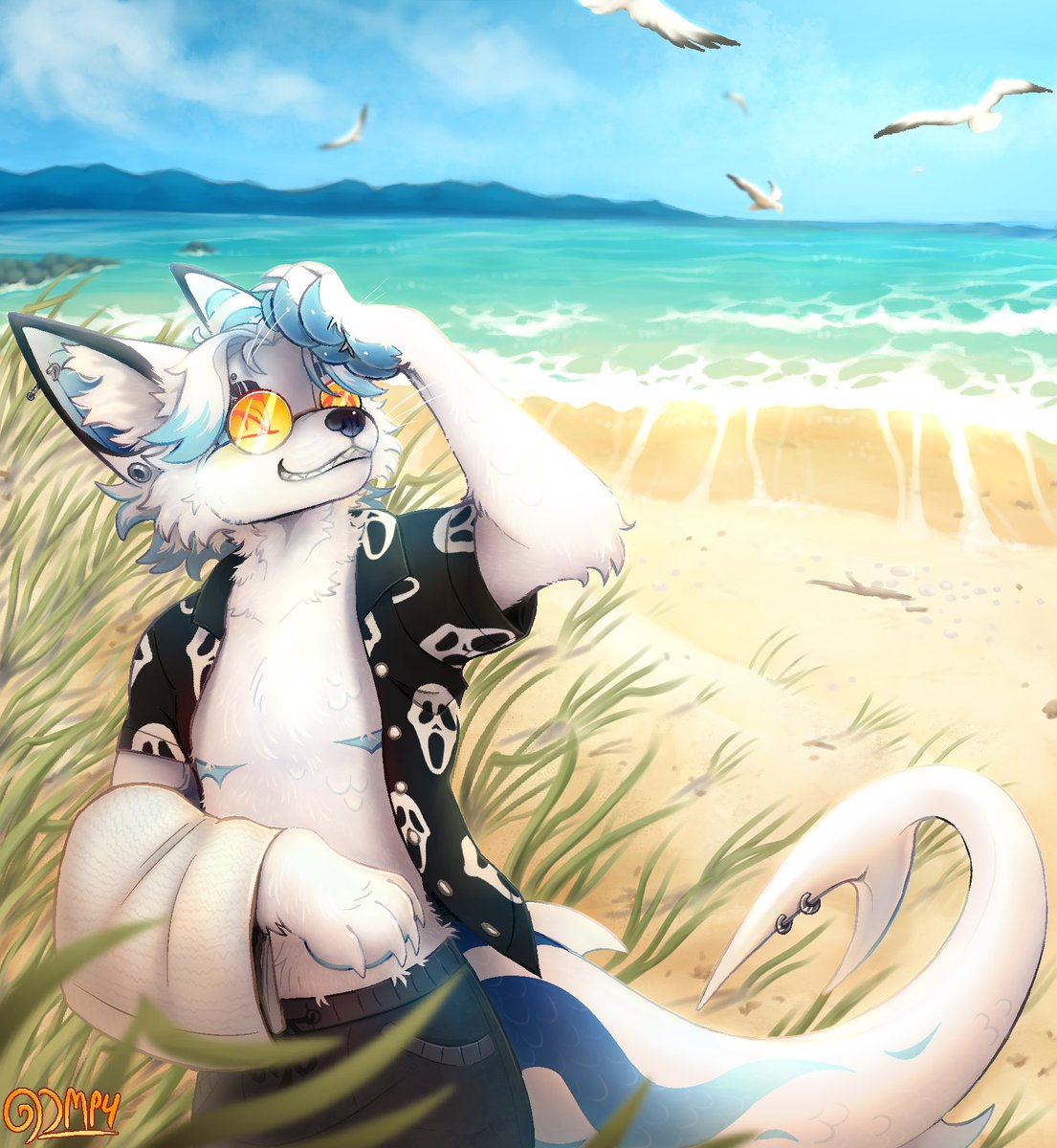 Drippy_MP4's tweet image. Another art trade!!!
This time for @Scribby_Kibby Ty for the trade!!! :D forgot to post it lmao
#furry #fennec #fox #ocean #sea #beach #seagulls #art #drawing #idkhowtagswork