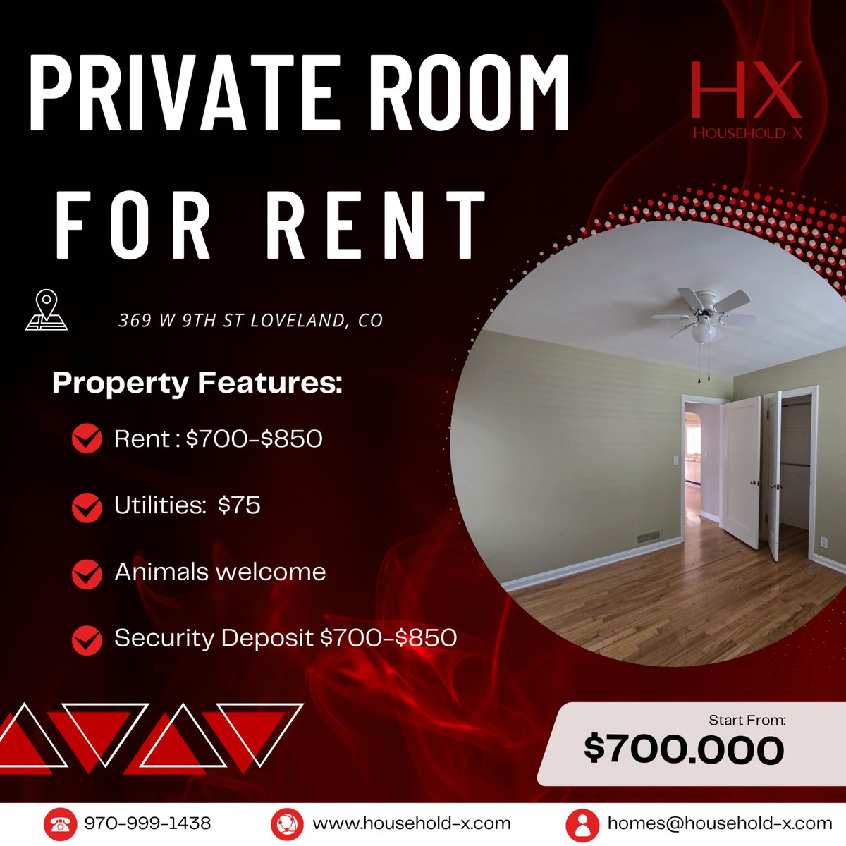 📍 369 W 9th St Loveland, CO 

🌙 Private rooms available! DM us now! 

👉 Household-X.com

 #CoLivingRealEstate #AffordableHousing #CommunitySpaces #ColoradoLiving #PrivacyMatters #ColivingWithRespect