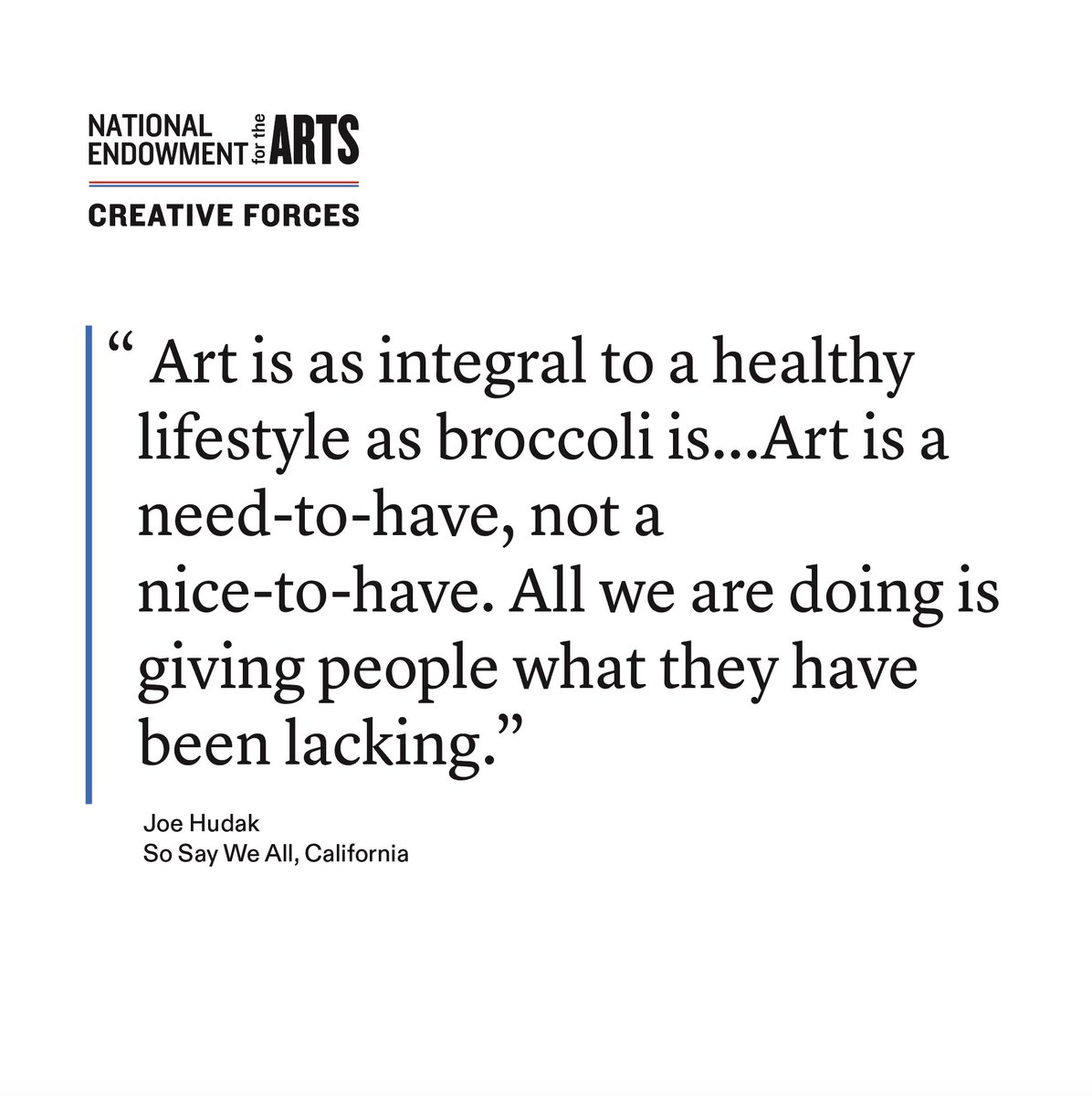 Creative Forces (@nea_cfnetwork) on Twitter photo In February 2025, we hosted our Community Engagement Grantee Convening at <a href="/NEAarts/">Nat'l Endow f/t Arts</a>. The veterans, artists, and therapists who attended continue to inspire us!
Some key takeaways here 🔗: creativeforcesnrc.arts.gov/news/bridging-…
What continues to inspire you?
#CreativeForces <a href="/Sosayweallsd/">So Say We All</a> In February 2025, we hosted our Community Engagement Grantee Convening at <a href="/NEAarts/">Nat'l Endow f/t Arts</a>. The veterans, artists, and therapists who attended continue to inspire us!
Some key takeaways here 🔗: creativeforcesnrc.arts.gov/news/bridging-…
What continues to inspire you?
#CreativeForces <a href="/Sosayweallsd/">So Say We All</a>