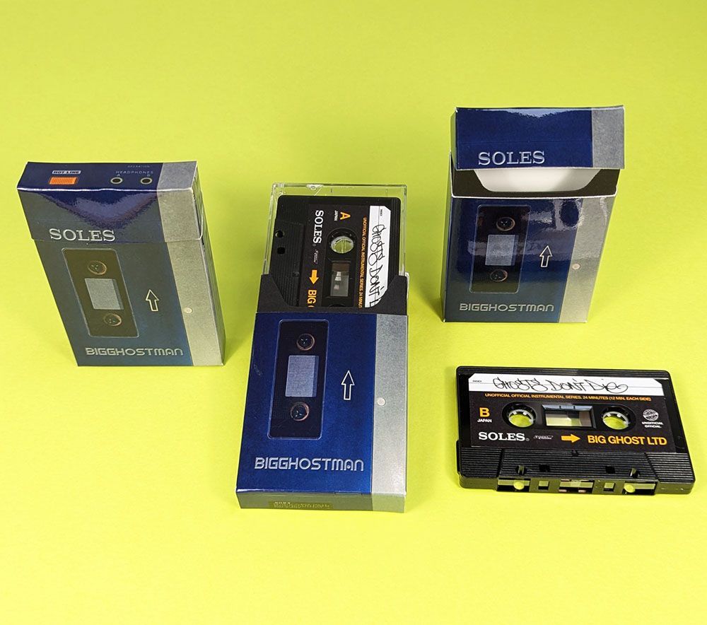 Check out these creative cassettes in our 'cigarette pack' packaging option! It doesnt always have to relate to cigarettes! This was made for 'Big Ghost LTD - Ghosts Don't Die'