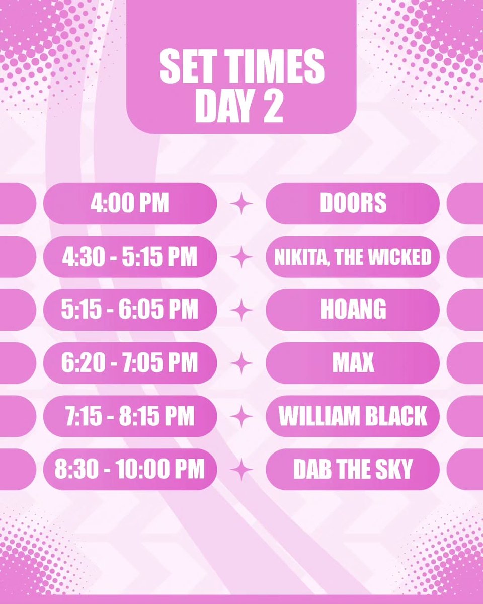 Can't wait to see your all your beautiful faces at <a href="/iamdabinlee/">DABIN</a>'s Stay In Bloom's Festival tomorrow 🌸 Swipe for set times!