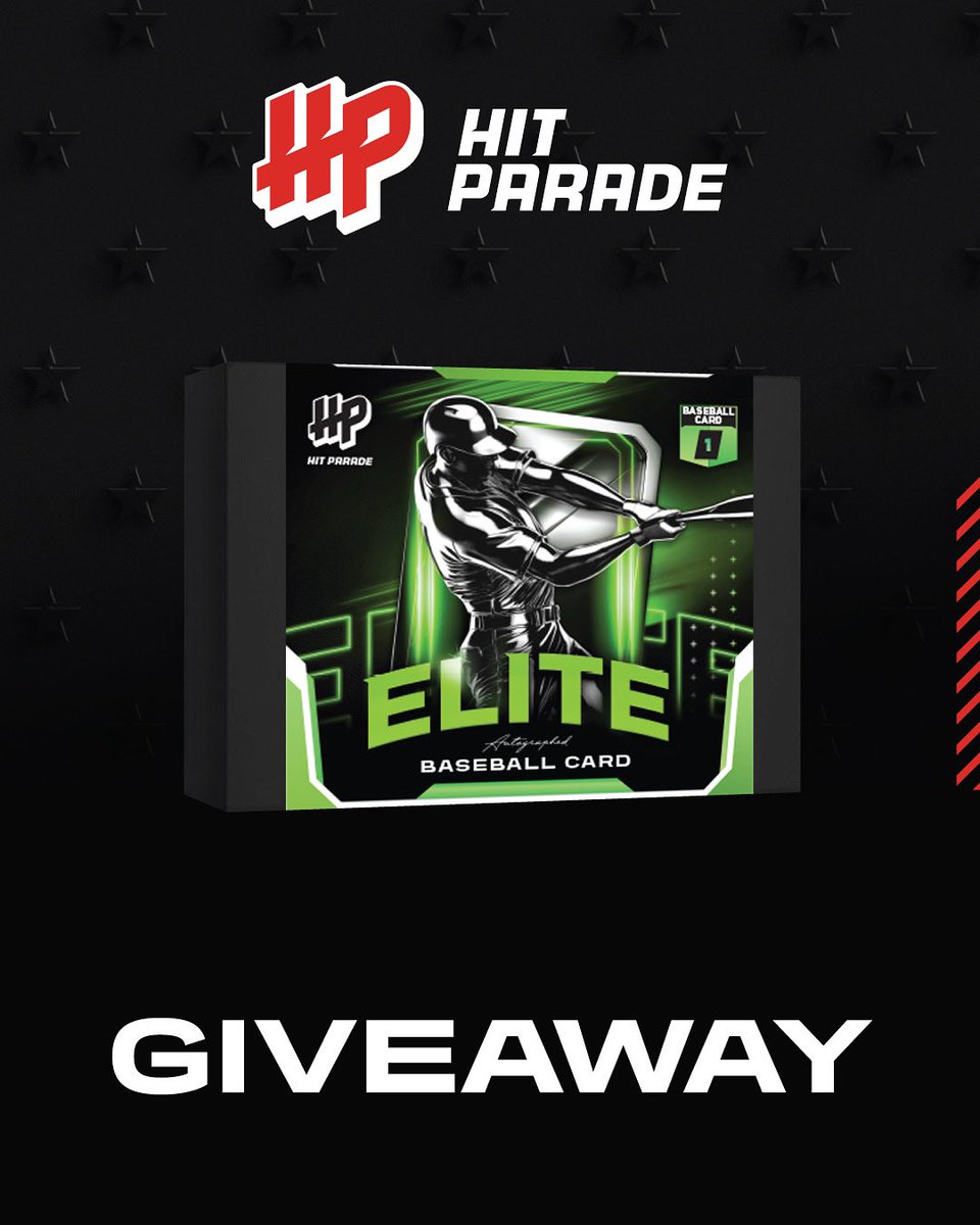GIVEAWAY 🚨🚨

we’re giving away another BRAND NEW box of 2025 Hit Parade Elite Baseball 🔥🔥

TO ENTER:
• RT this tweet
• Like this Tweet
• Comment your favorite MLB Player 

winner will be picked 5/2/25
