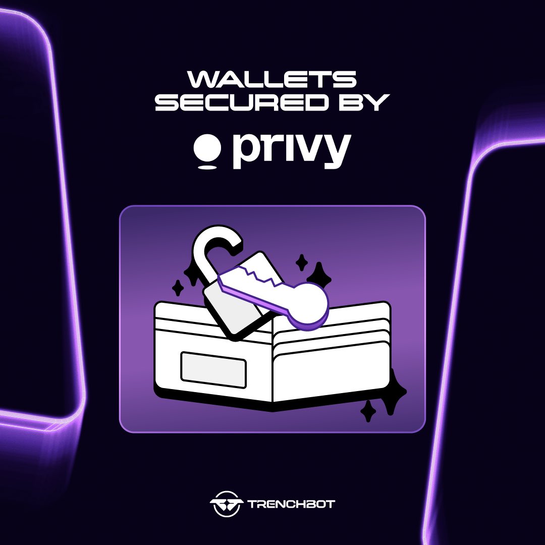 TrenchBot 🤝 <a href="/privy_io/">Privy</a>

We utilize Privy to generate all users keys and ensure funds are safu. 

Privy is independently reviewed and audited, a battle tested solution used by many of your favourite web3 dapps.