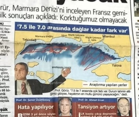 99 depreminde İstanbul'a korku salmak için en az 60 km uzaktan geçen fay hattını neredeyse sahile kadar çekmişlerdi. Bu insanlara zerre inanmıyorum.