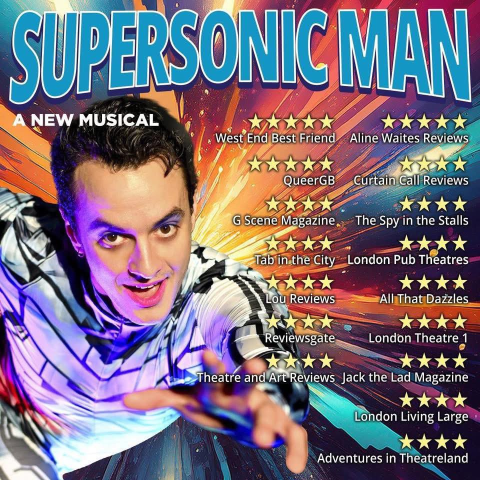 Don’t miss this moving and beautiful new musical, which has had ⭐️⭐️⭐️⭐️ and ⭐️⭐️⭐️⭐️⭐️ reviews.

🎭: Supersonic Man
📍: <a href="/swkplay/">Southwark Playhouse</a> Borough 
📆: until 3 May
🎟️: southwarkplayhouse.co.uk/productions/su…