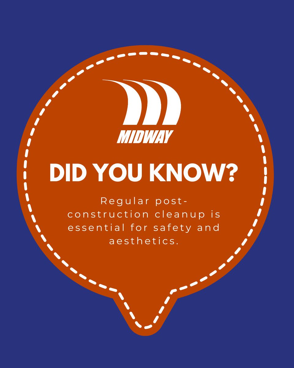 Did you know regular post-construction cleanup is essential for not only safety but for aesthetics as well? Midway Building Services provides thorough cleanup services to ensure your newly constructed or renovated space is ready for use.