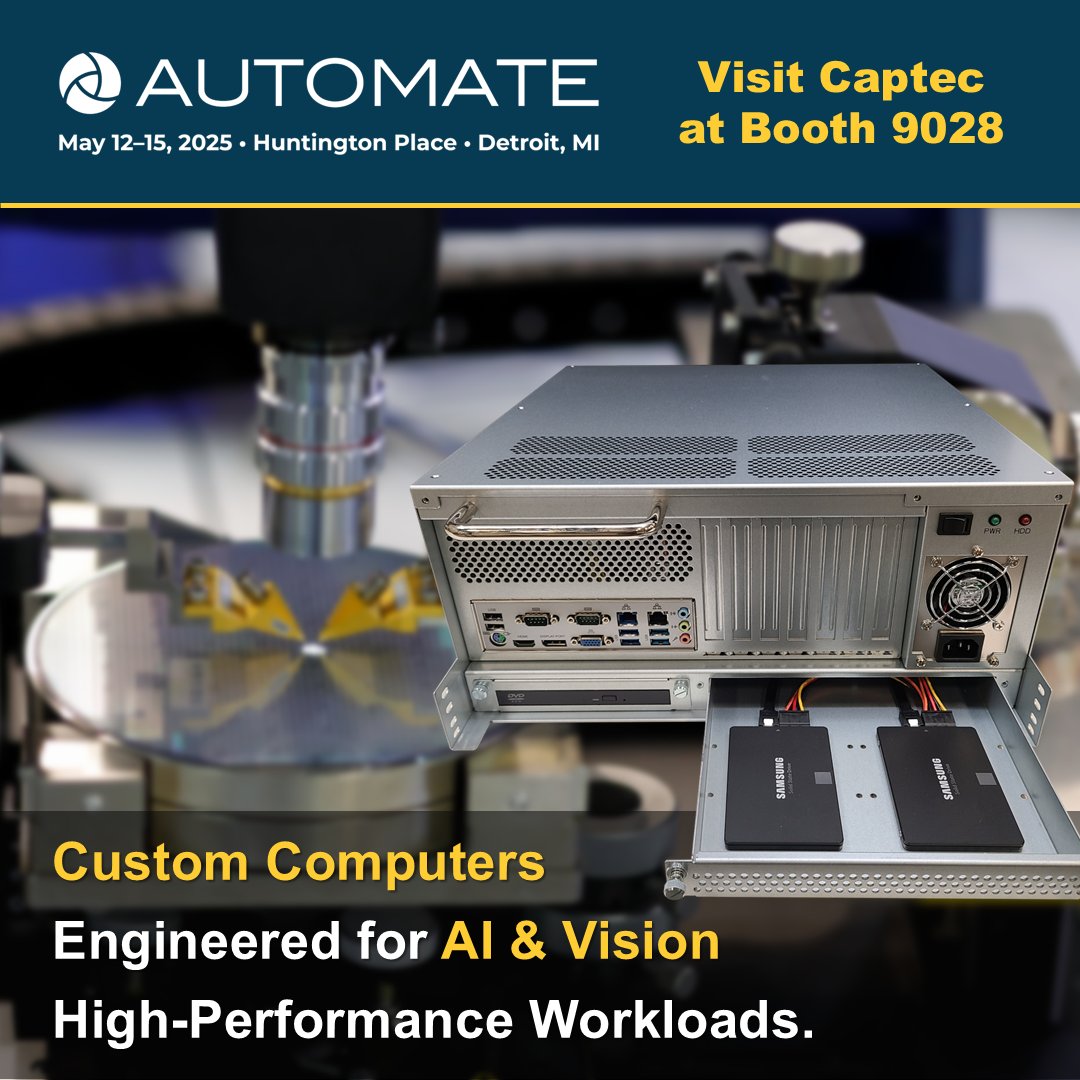 Captecgroup's tweet image. Downtime from supply issues or poor build quality? 

Captec designs for performance, longevity &amp;amp; reliability—plus full through-life services.

hubs.la/Q03jWHbR0

Visit us at #Automate2025 | Booth 9028, 12–15 May, Detroit

#SpecializedComputing #EngineeringExcellence