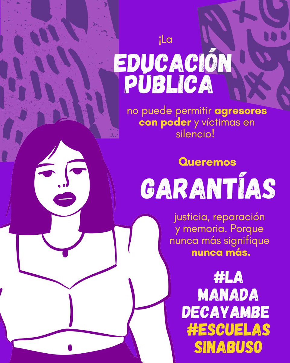 La falta de garantías para una educación libre de violencia y un proceso sin revictimización, también es v1olac1on.

#LaManadaDeCayambe