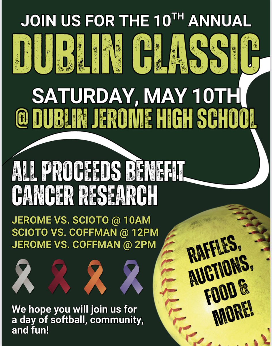 Irish Softball π₯ (@sciotosoftball) on Twitter photo Save the date for this annual event that brings together our three high schools for a day of charity, softball and fun! <a href="/DjhsSoftball/">DJHS Softball</a> <a href="/SoftballCoffman/">Coffman Softball</a> <a href="/sciotoathletics/">Scioto Athletics</a> Save the date for this annual event that brings together our three high schools for a day of charity, softball and fun! <a href="/DjhsSoftball/">DJHS Softball</a> <a href="/SoftballCoffman/">Coffman Softball</a> <a href="/sciotoathletics/">Scioto Athletics</a>