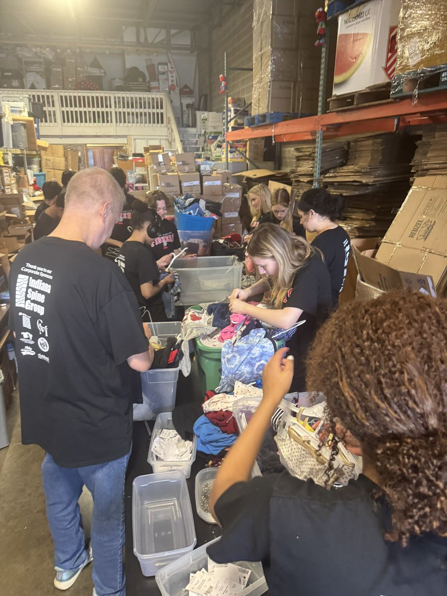 One of my favorite days of the school year is the FHS Day of Service! We helped the Good Samaritan Network sort clothes, toys and other supplies for the needy in Hamilton County.