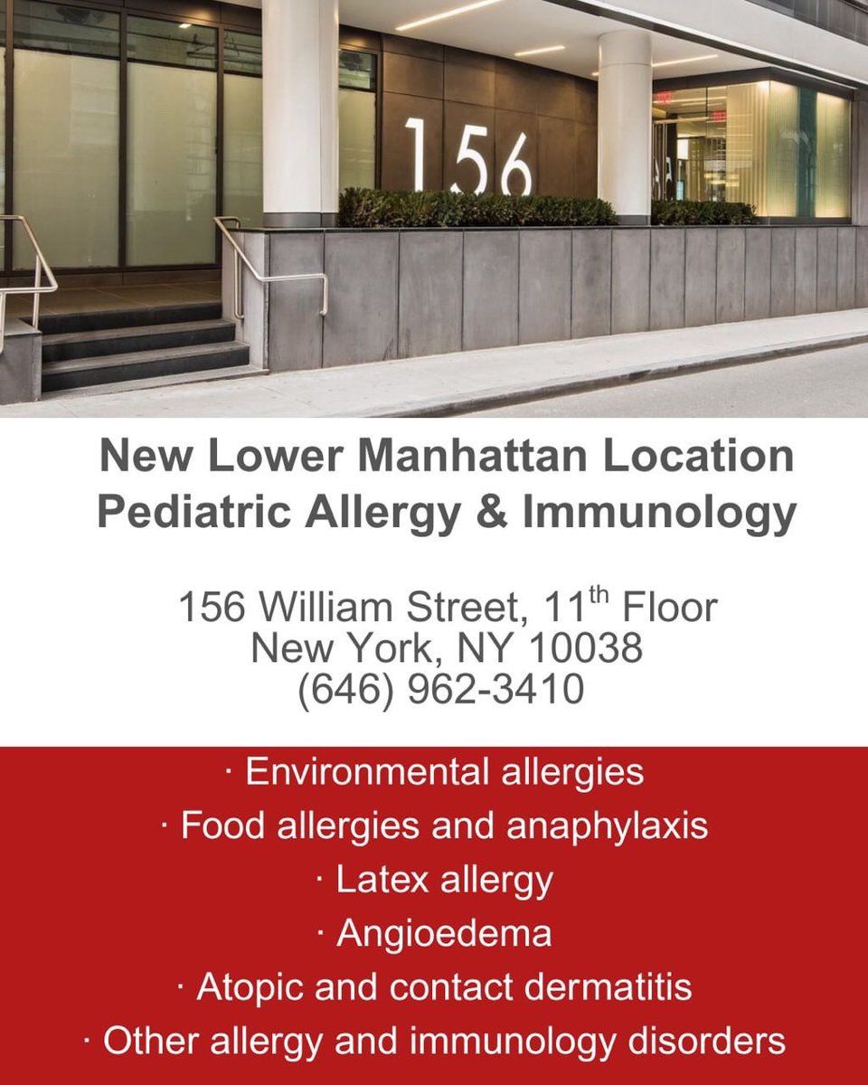 📍 Now Open in Lower Manhattan! 

We’re here to help your family breathe easier and live healthier. 💙

📅 Now accepting appointments!
📍 156 William Street, 11th Floor, New York, NY 10038
📞 (646) 962-3410