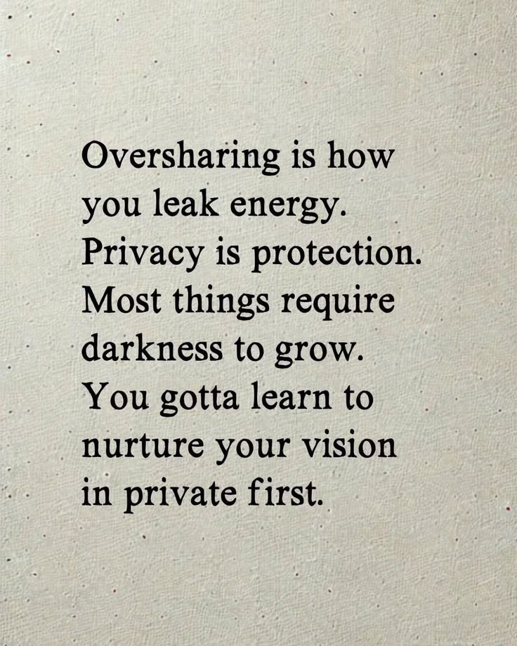 G-M 🌞 To all those who feel this unnatural modern-day requirement to share everything they do in their artistic practice, always remember this quote (I can't remember who wrote it).