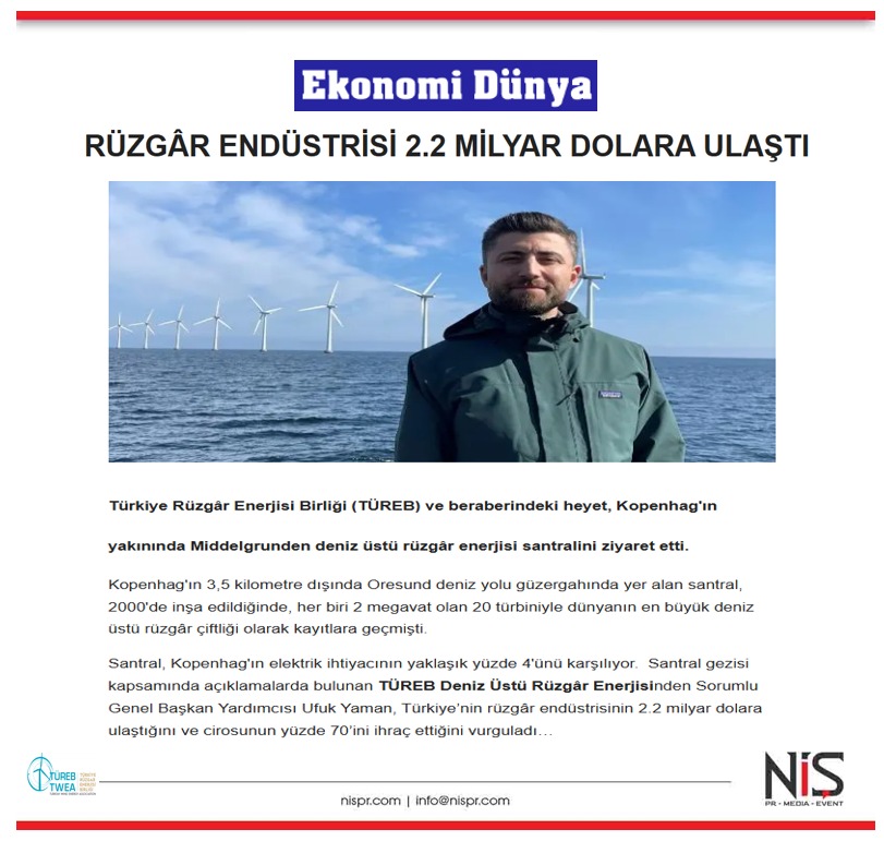 TUREB_TWEA's tweet photo. 🌬️🚀 Rüzgâr Endüstrimiz 2.2 Milyar Dolara Ulaştı!

Türkiye Rüzgar Enerjisi Birliği (TÜREB) olarak, Kopenhag'da bulunan ve dünyanın en büyük deniz üstü rüzgar santrallerinden biri olan Middelgrunden Rüzgar Enerjisi Santrali'ni ziyaret ettik. 🌊 https://t.co/YFE0UkClIV