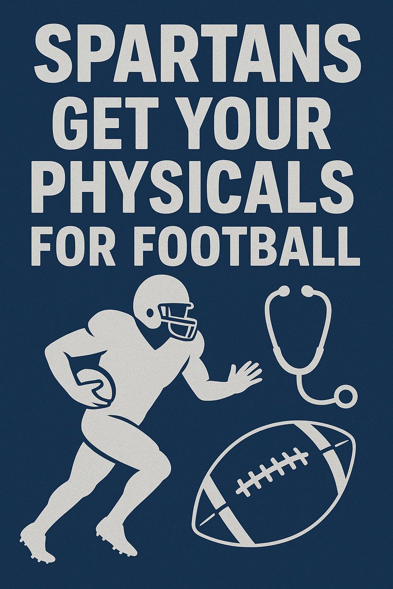 ‼️ IMPORTANT PHYSICAL INFORMATION‼️ Spartan athletes and parents please make sure we are getting physicals done and put in dragonfly ASAP! Go Spartans!