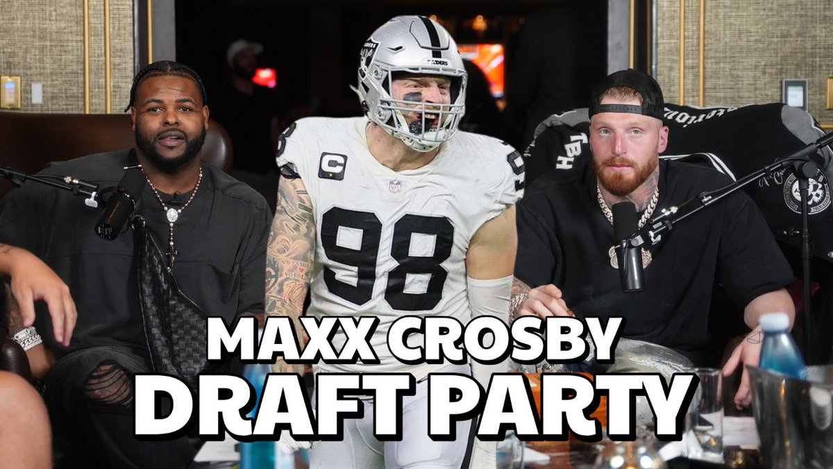 BigTimeHank's tweet image. Appreciate the invite to the draft party—had a solid time with @maxxcrosby and @therushpod. Thanks for having me on. #TheRush #NFLDraft #MaxxCrosby youtu.be/61bYAh_oTmo