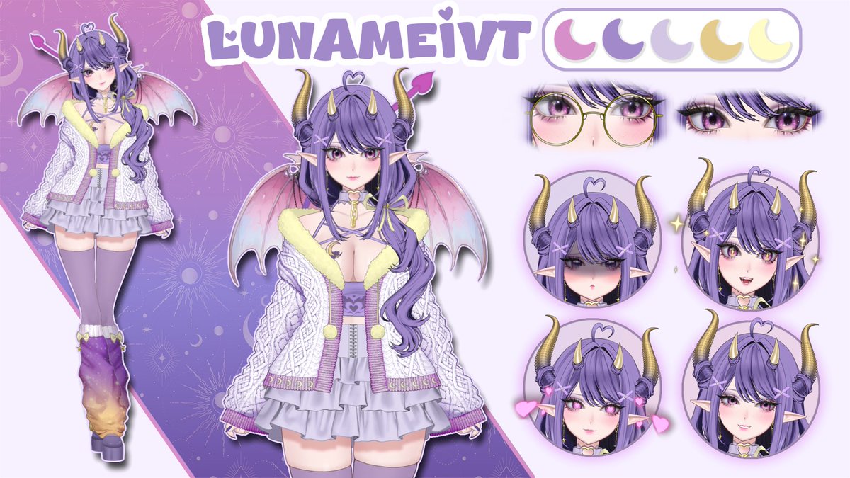 LunaMeiVT's tweet image. Hi everyoneeee!!🌙💜

For those of you who don’t know me, I am LunaMei! I am a succubus who came from the moon to cause chaos!!

I can usually be found over on the purple app playing a variety of games however usually it’s osu!

It’s so nice to make your acquaintance!💜