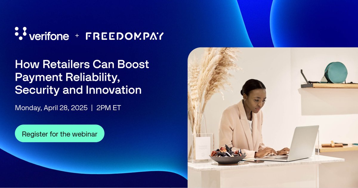 Join Verifone and @FreedomPay on Monday, April 28 at 2PM ET as we unpack insights from our latest research with Retail Dive—and share how leading retailers are closing the gap.

Register here: www3.verifone.com/checkout-webin….