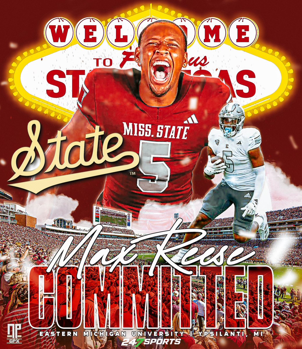 Max Reese (<a href="/MaxReese10/">Max Reese</a>), the transfer portal tight end from Eastern Michigan University, has committed to Mississippi State! The Bulldogs’ momentum continues in the portal for the early spring period. #HailState