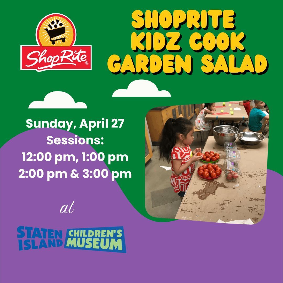 Staten Island Children's Museum (@kidsmuseum) on Twitter photo ๐ฅ Calling All Young Chefs! ๐ฉโ๐ณ๐จโ๐ณ
Join the @shopritestores Kidz Cook team at The Staten Island Childrenโs Museum! ๐ฝ๏ธ
In this fun, hands-on class, young cooks will get to mix, toss, and taste their very own fresh spring salad #stayonsi #visitstatenisland #kidsactivities #shoprite ๐ฅ Calling All Young Chefs! ๐ฉโ๐ณ๐จโ๐ณ
Join the @shopritestores Kidz Cook team at The Staten Island Childrenโs Museum! ๐ฝ๏ธ
In this fun, hands-on class, young cooks will get to mix, toss, and taste their very own fresh spring salad #stayonsi #visitstatenisland #kidsactivities #shoprite