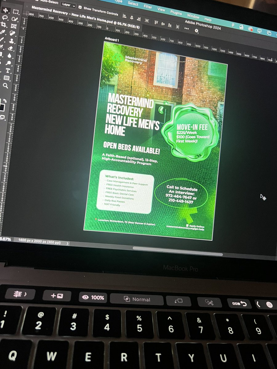 IBJ3116's tweet image. Creating visuals that speak hope louder than words. This flyer for Mastermind Recovery is more than graphics it’s someone’s second chance at life. We don’t just design for beauty, we design for impact. #GraphicDesign #FaithInRecovery #SocialImpactDesign #PhotoshopFlow #Designer