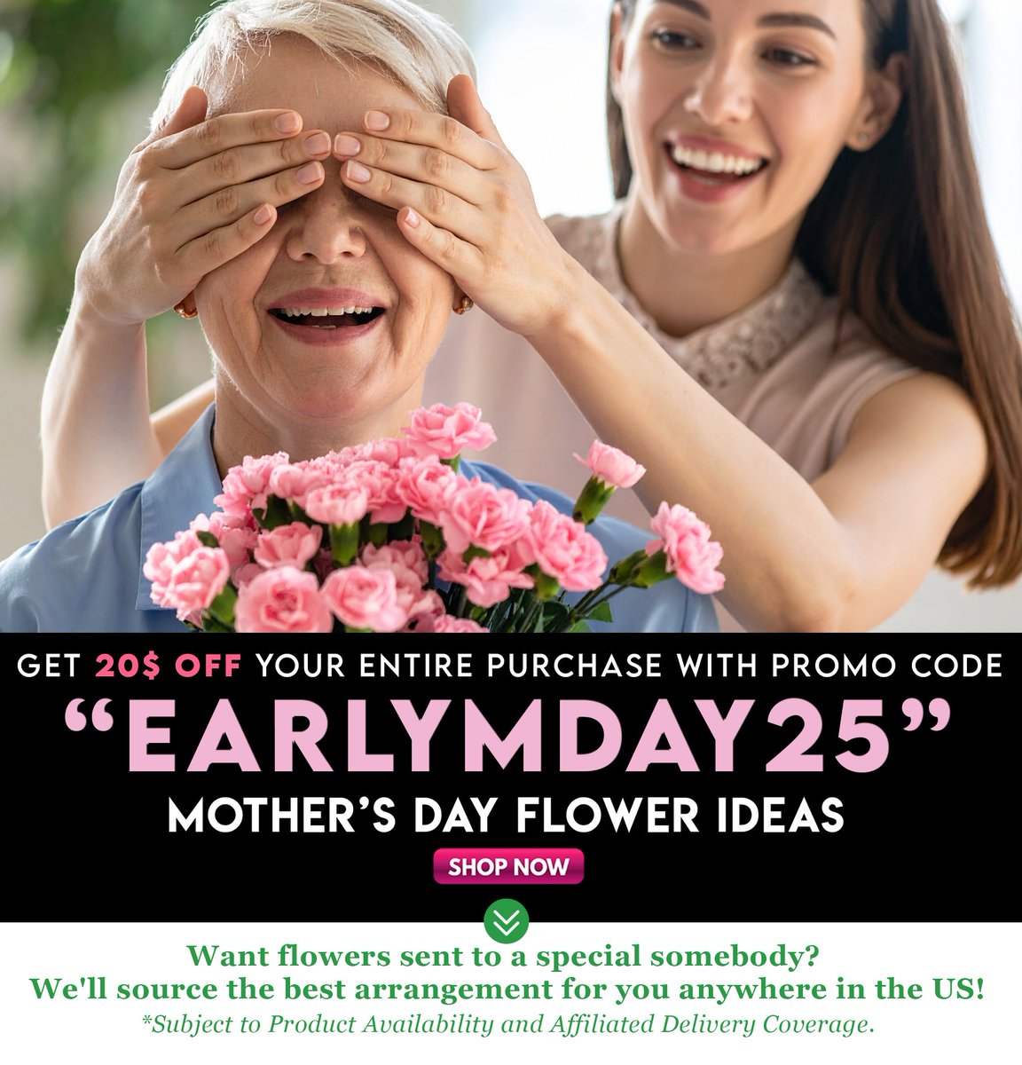 Because Mom Deserves More Than a Last-Minute Gift! 💝
.
.
She Never Waits on You — Don’t Wait on Her 🌹 
Save 20$ with Promo Code: "EARLYMDAY25"
.
.
SHOP AVAS FLOWERS
bit.ly/3vWhZ3n
.
Mom’s Big Day Starts Now 🌟
.
.
.
#MothersDay #GiftIdeas #Flowers #flowershopnearme