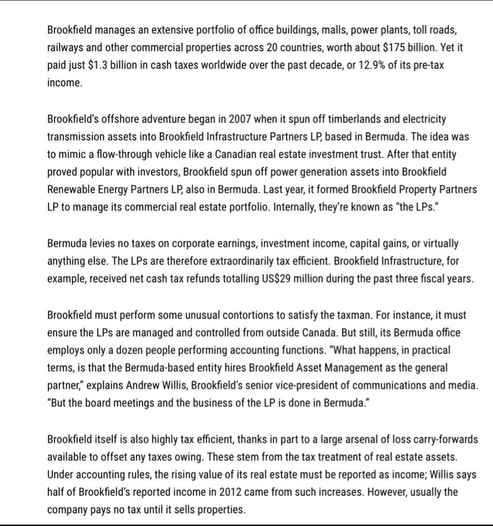 I’m asking why a Brookfield employee now writing for the Globe didn’t whistleblow on Mark Carney’s Brookfield tax haven in Bermuda considering that he knew about it in 2014 and I really want to know why that article disappeared aside from the one I saved that’s a legit question.