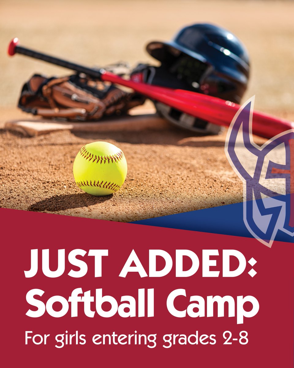 🚨 NEW CAMP ALERT! 🚨 Softball Camp has been added to our Viking Explorers Summer Camp lineup!
👧 Girls entering grades 2-8 this fall
📅 June 23-25 (12:00-3:00 p.m.)
📍 At WLHS
🪙 $50 (includes a t-shirt)
➡ Learn more and register today: bit.ly/VikingExplorers