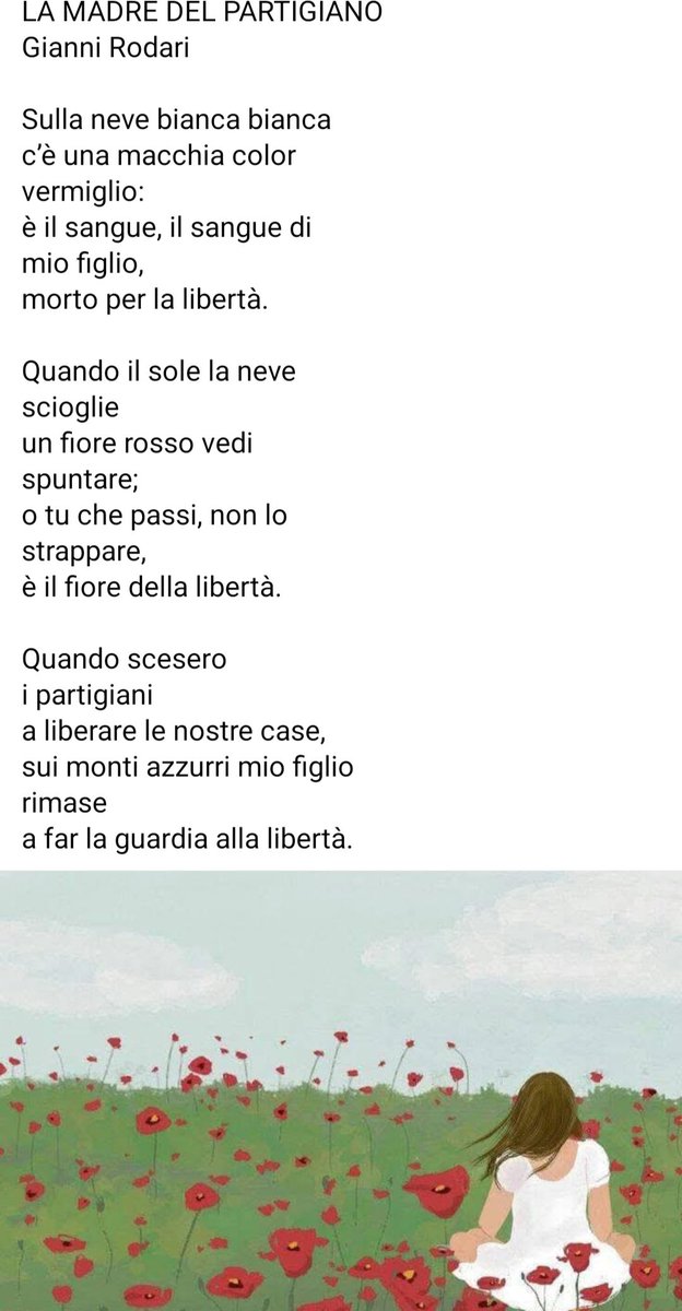 #25aprile #festadellaliberazione #GianniRodari Quand la poésie témoigne de l'Histoire, quand l'art contribue au devoir de mémoire, quand l'#italien  aide à mieux comprendre les cours d'histoire !