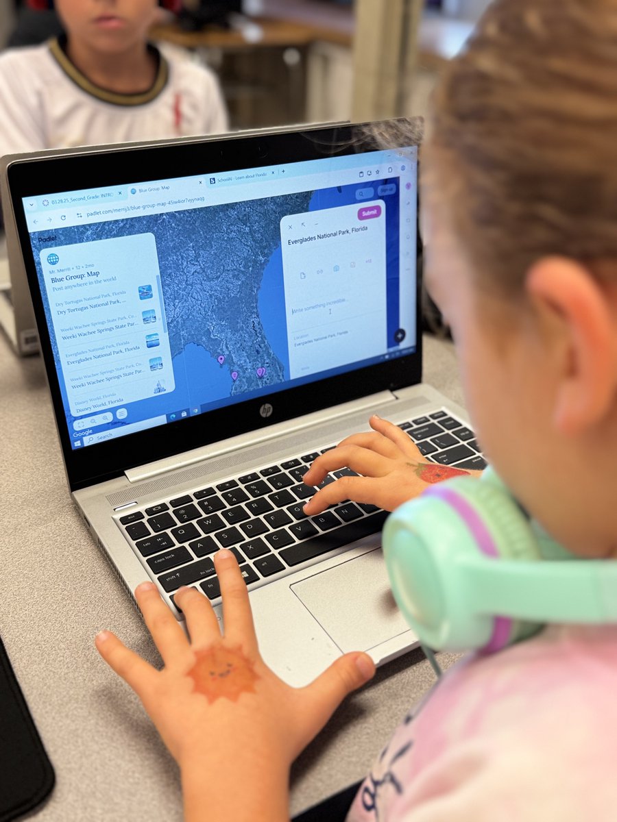 MrMerrillsClass's tweet image. Exploring Florida’s hidden gems with my students using @GetSchoolAI! ☀️😎
They researched springs, parks, and more, then mapped their findings on @padlet! 🔎 🗺️
Check out the interactive map below and watch for what comes next! 👀 ⤵️
padlet.com/merrij3/red-gr…
#interACTIVEclass