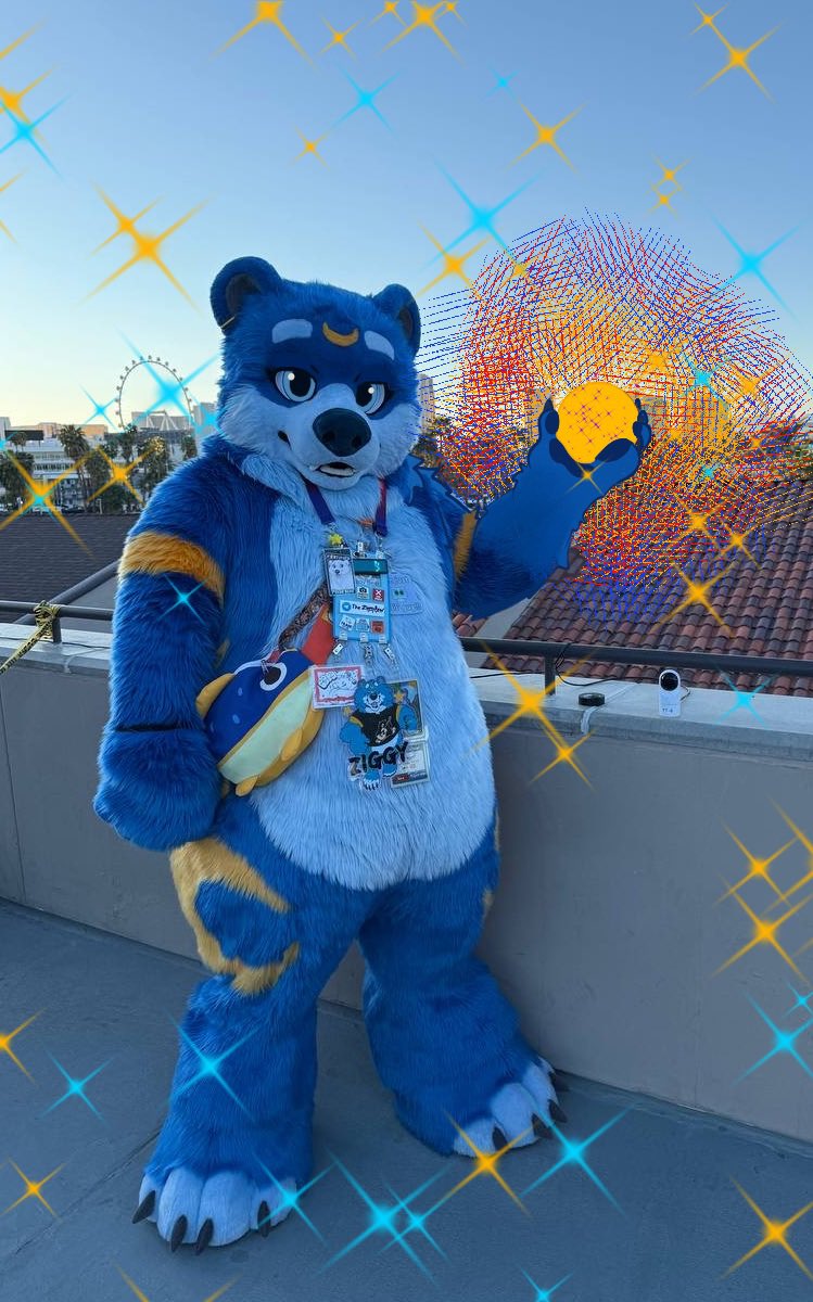 Happy #FursuitFriday from the center of the universe (jk it’s just the sphere in Vegas)
