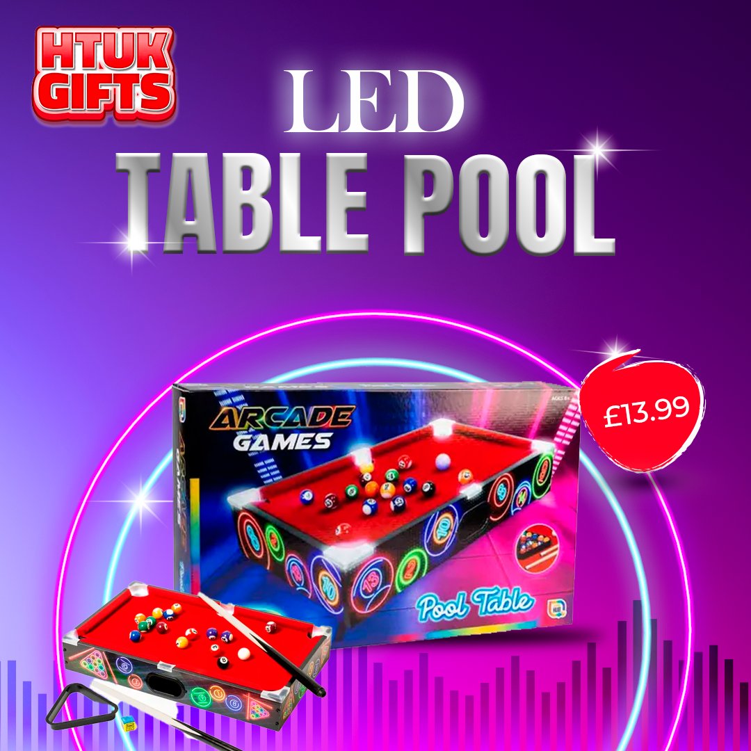 htukgifts's tweet photo. Light Up Game Night with the LED Table Pool by HTUK Gifts! https://t.co/NskTV4b2EK