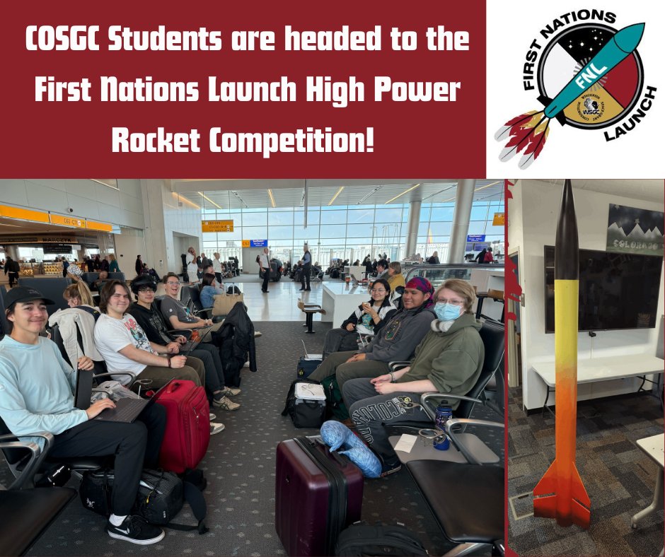 CO Space Grant (@cospacegrant) on Twitter photo A few of our COSGC Students are headed to <a href="/wispacegrant/">WI Space Grant</a> for the First Nations Launch competition! Go team! 🚀
#spacegrant #NASA #rocket #firstnationslaunch A few of our COSGC Students are headed to <a href="/wispacegrant/">WI Space Grant</a> for the First Nations Launch competition! Go team! 🚀
#spacegrant #NASA #rocket #firstnationslaunch