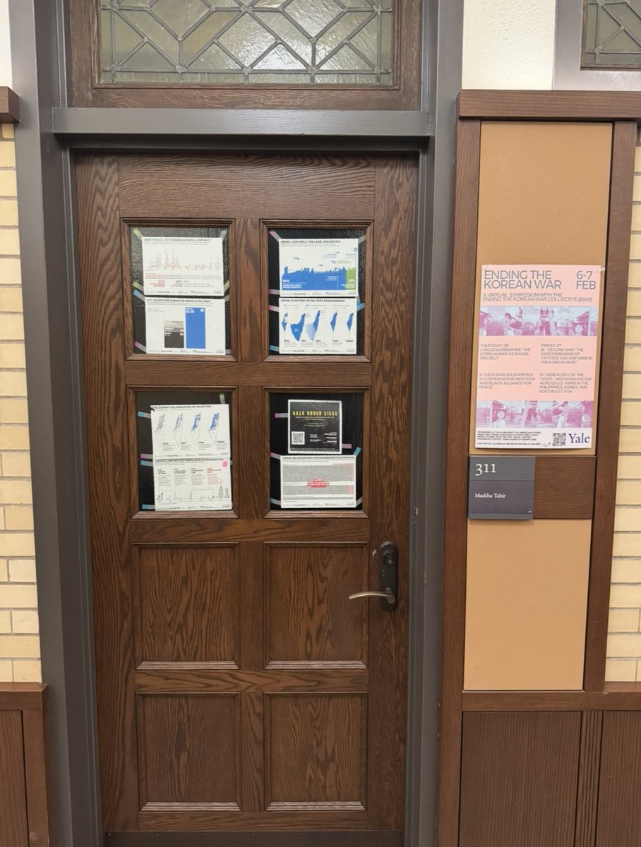 NetanelCrispe's tweet image. These are the office doors of Yale’s American Studies Professors.
Really looks welcoming to Jewish and Israeli students.