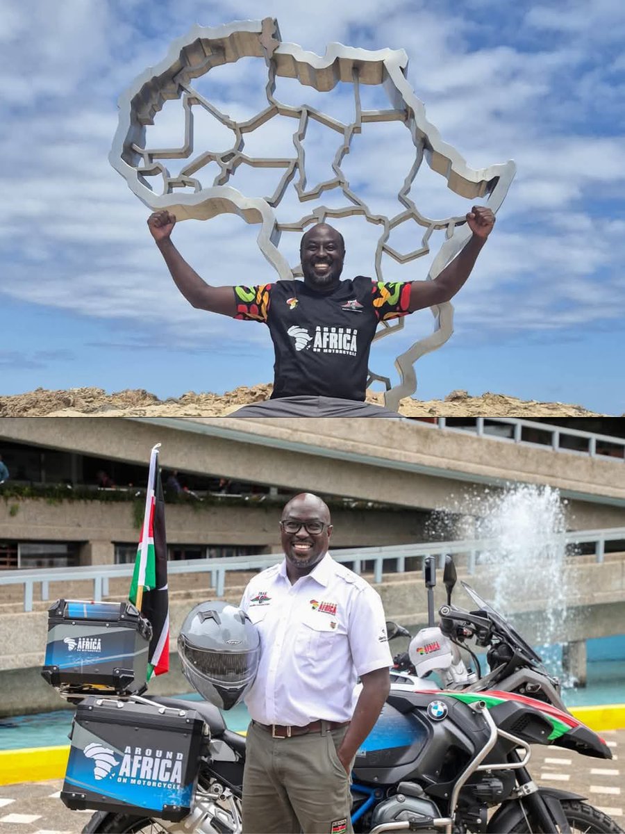 CaptKigen's tweet photo. After 4 months on the road, Nick Korir and the team made it to Cape Angela ,Tunisia 

Their motorcycle journey aims to circumnavigate the Continent and has taken them to Cape Agullas in Cape Town, South Africa to Pointe de Almadies in Senegal🇸🇳 https://t.co/BU1kYbLGXo