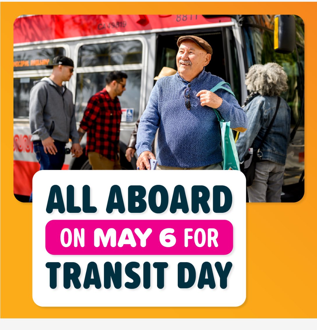 Bay Area transit agencies in partnership with the Metropolitan Transportation Commission (MTC) and the Bay Area Air District are encouraging residents to ride transit on May 6, for All Aboard Bay Area Transit Day, coinciding with the start of Spare the Air summer smog season.