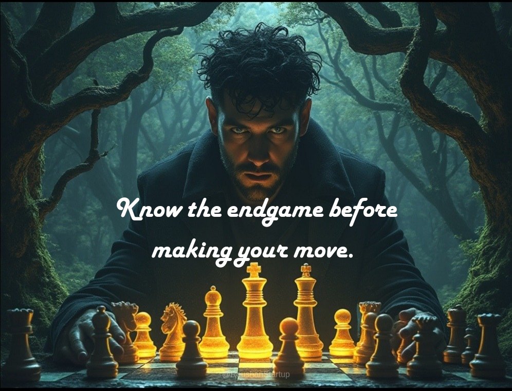 iamAlok79's tweet photo. Know the endgame before making your move. https://t.co/RwOMn5UMjs