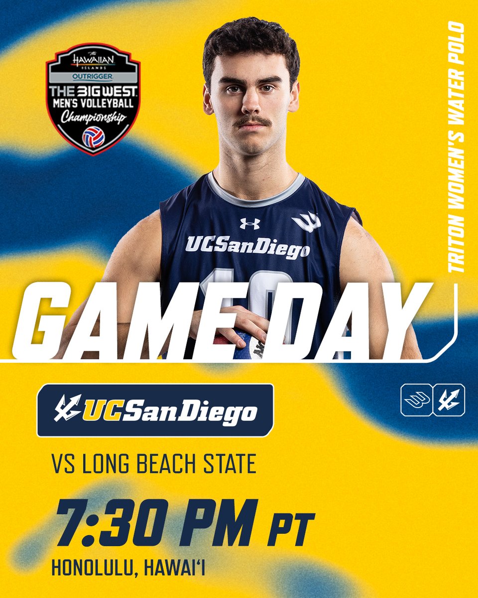 Semifinal vs. Long Beach State tonight!

ESPN+ espn.com/watch
Live Stats tinyurl.com/mrj2pazf

#GoTritons