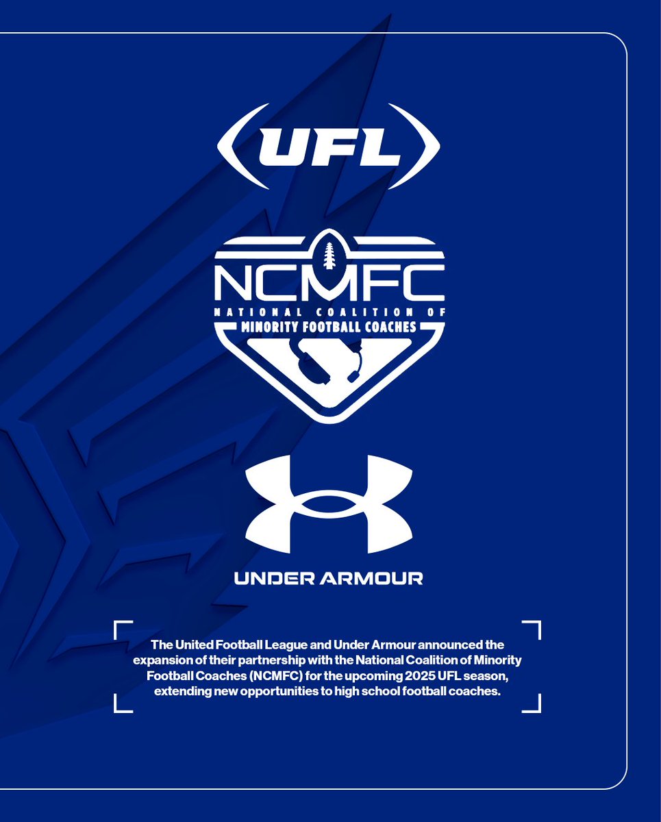 United Football League (@theufl) on Twitter photo Coach Nevills is kicking off Year 1 of the National Coalition of Minority Football Coaches Fellowship with on-field coaching in the UFL, moving into Year 2’s focus on player evaluation, team ops, and post-season youth clinics.
Fueled by <a href="/UnderArmour/">Under Armour</a>, <a href="/UAFootball/">Under Armour FTBL</a>, and <a href="/NCMFC1/">National Coalition of Minority Football Coaches</a>, Coach Nevills is kicking off Year 1 of the National Coalition of Minority Football Coaches Fellowship with on-field coaching in the UFL, moving into Year 2’s focus on player evaluation, team ops, and post-season youth clinics.
Fueled by <a href="/UnderArmour/">Under Armour</a>, <a href="/UAFootball/">Under Armour FTBL</a>, and <a href="/NCMFC1/">National Coalition of Minority Football Coaches</a>,