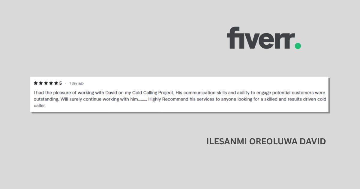 A happy client's review!