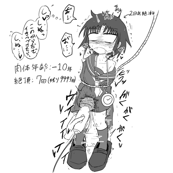 (R-18)普段の体ならこの100倍イッても叫ぶ元気があるのにね～って状態にしたうえで、普段の体でも虫の息ぐらいにはなるような回数絶頂させる遊び、やりたい 