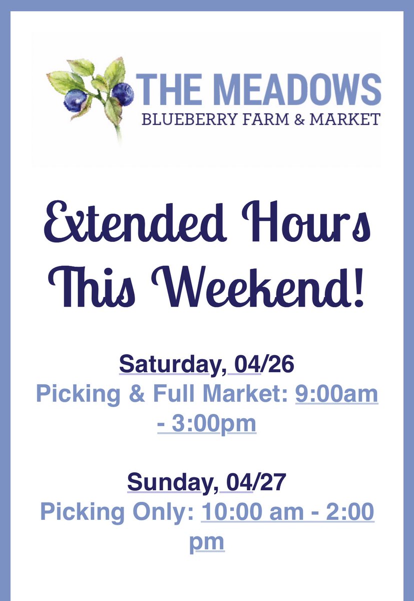 Meadows Blueberry Farm (@meadowsbbfarm) on Twitter photo 