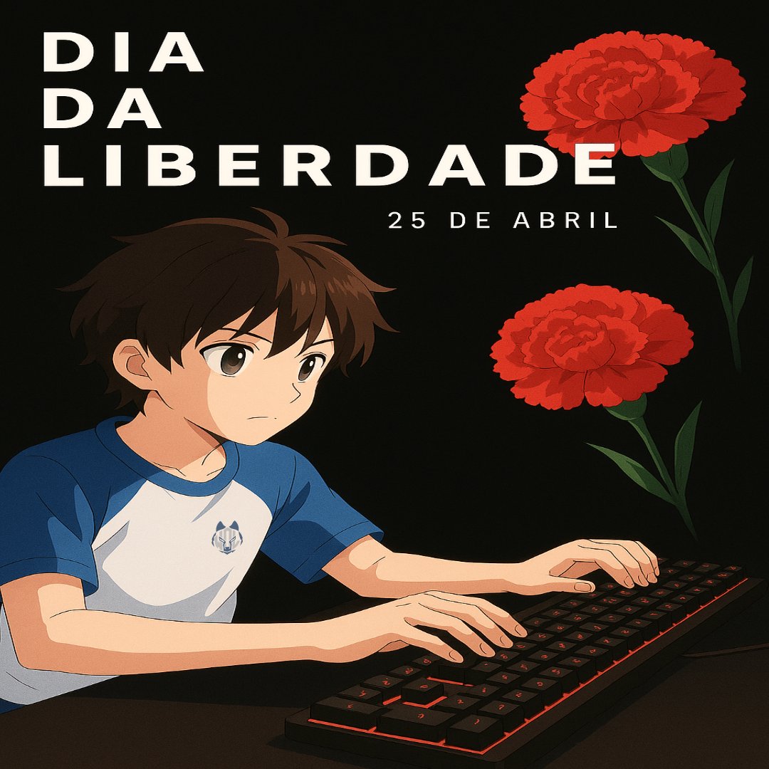 Em 25 de Abril de 1974, Portugal recuperou a liberdade após anos de ditadura. Foi a Revolução dos Cravos — sem tiros, com coragem.
Hoje, jogamos livres, criamos livres, vivemos livres.
De Portugal ao Brasil, que a liberdade nunca seja posta em pausa 🌹

#25deAbril | #GOWOL 🐺