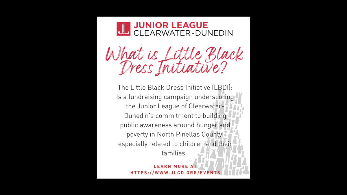 📅 Mark your calendars! The #LittleBlackDressInitiative starts next week. Over 36,000 children in Pinellas County lack food security. Let’s raise awareness and take action! April 28 - May 2, 2025. #LBDI #JLCD
